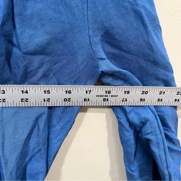 NWT Sundance Blue Elderflower Linen Viscose Tiered Ruffle Tie Belt Dress M - Picture 8 of 9